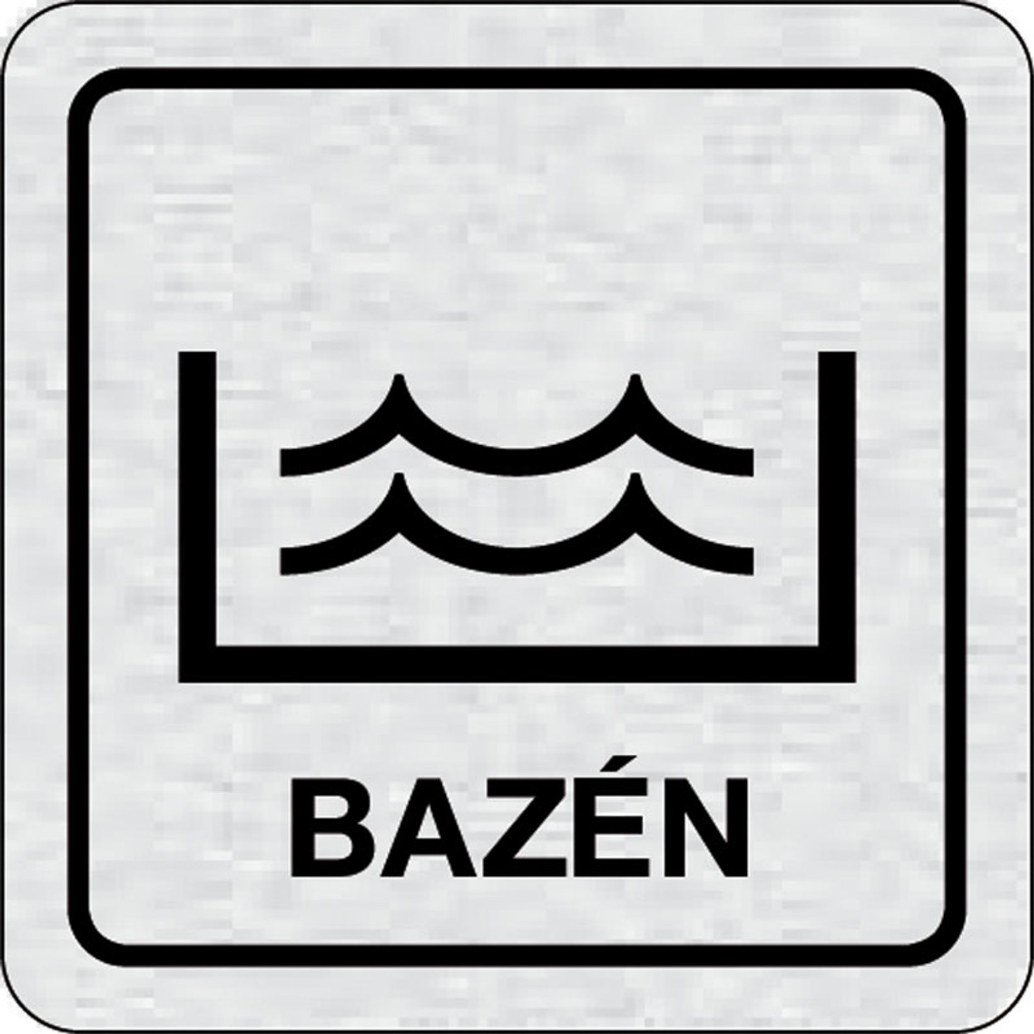 Nalepovací cedulka na dveře - Bazén