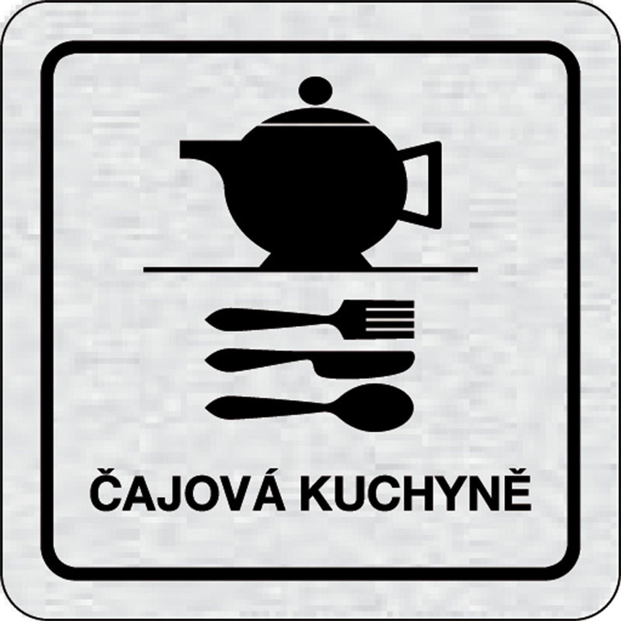 Nalepovací cedulka na dveře - Čajová kuchyně