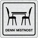 Nalepovací cedulka na dveře - Denní místnost