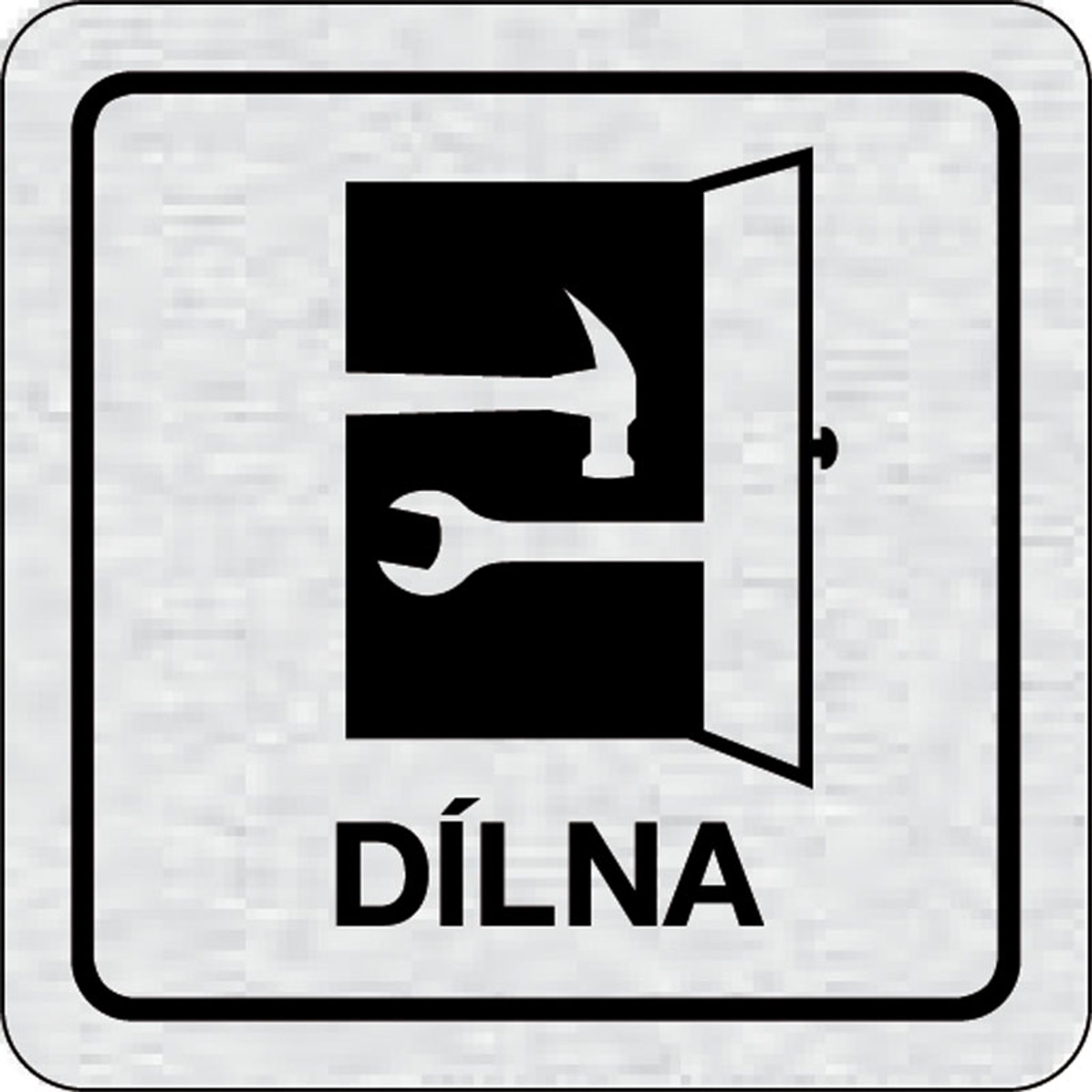 Nalepovací cedulka na dveře - Dílna