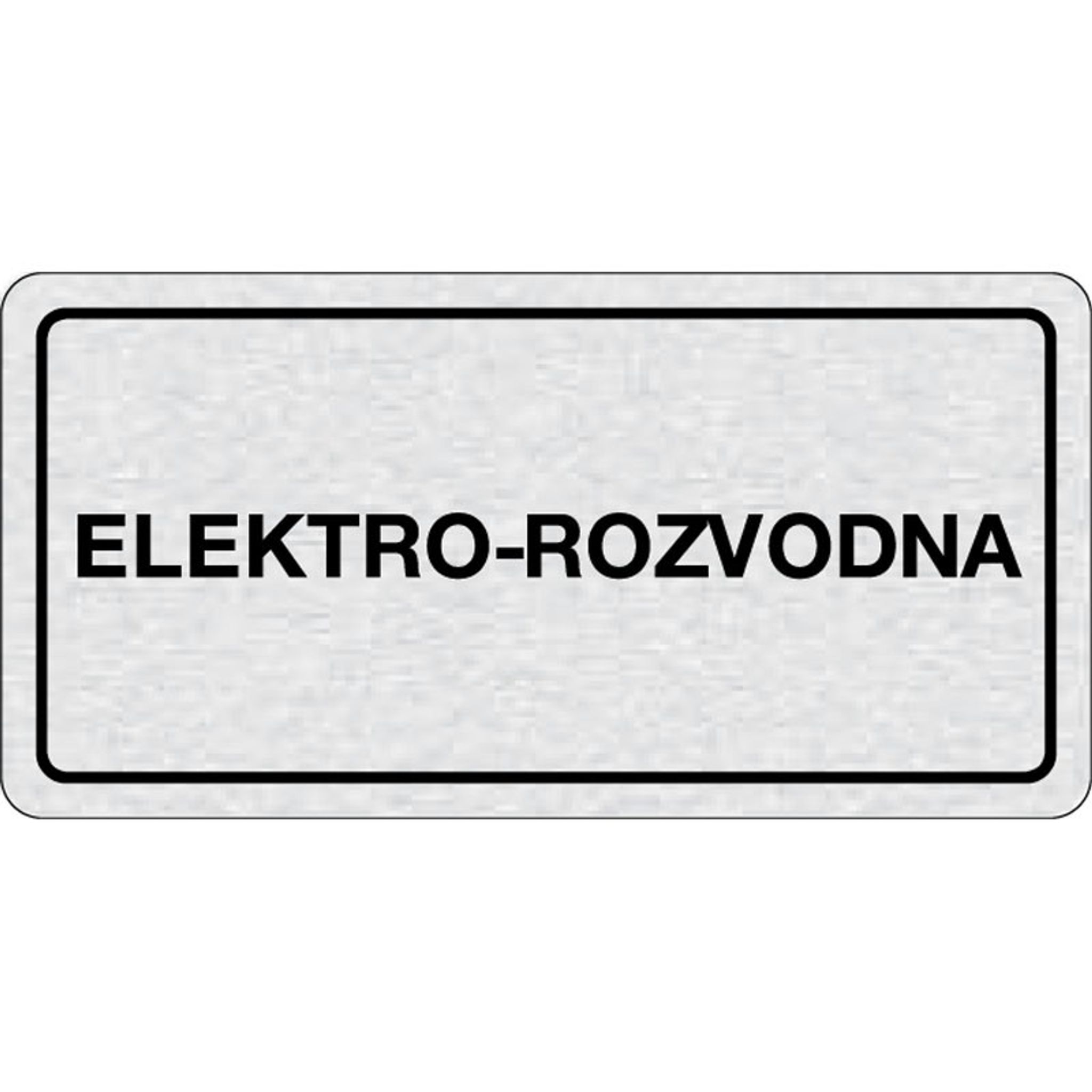 Nalepovací cedulka na dveře - Elektro - rozvodna