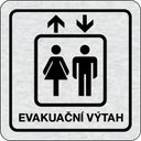 Nalepovací cedulka na dveře - Evakuační výtah