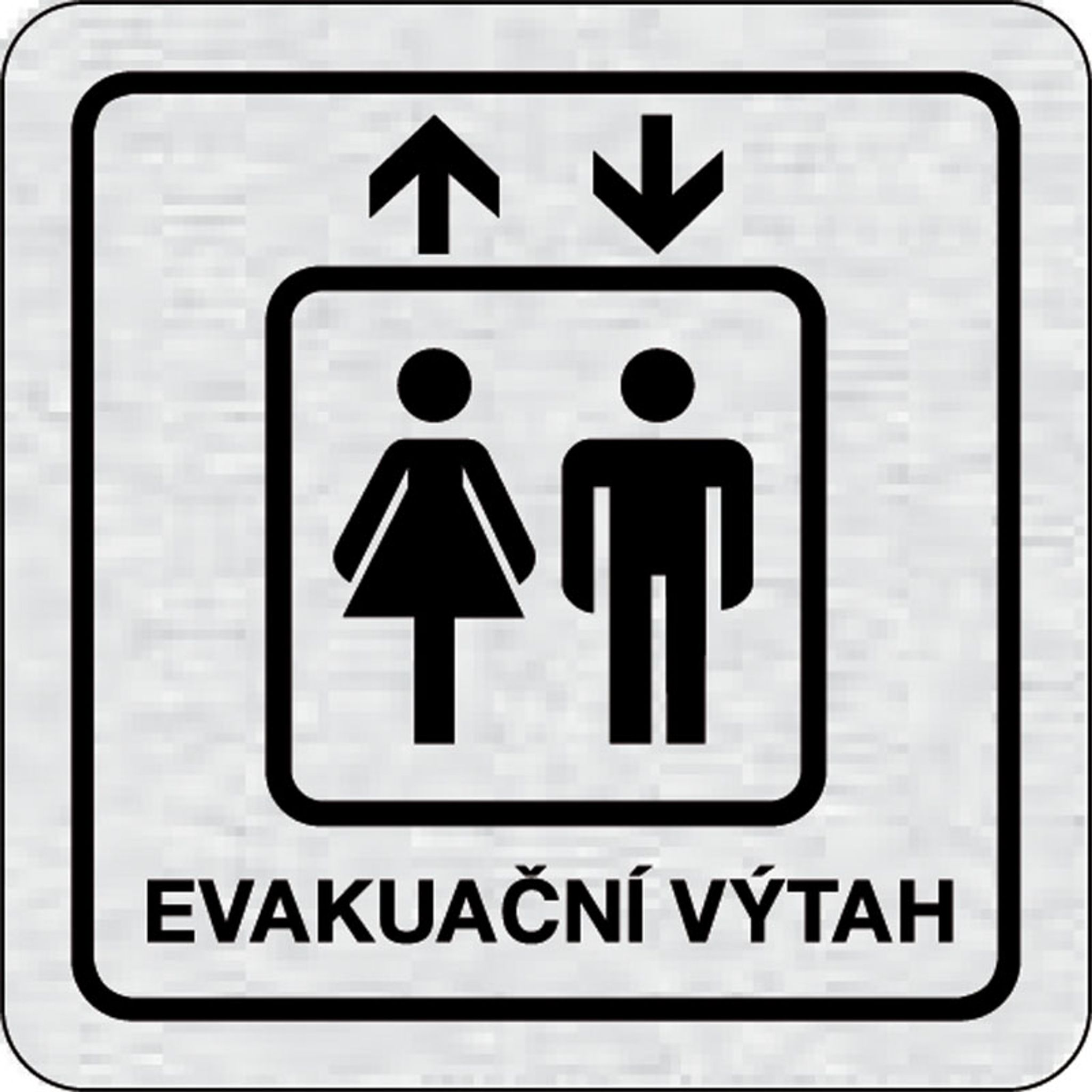 Nalepovací cedulka na dveře - Evakuační výtah