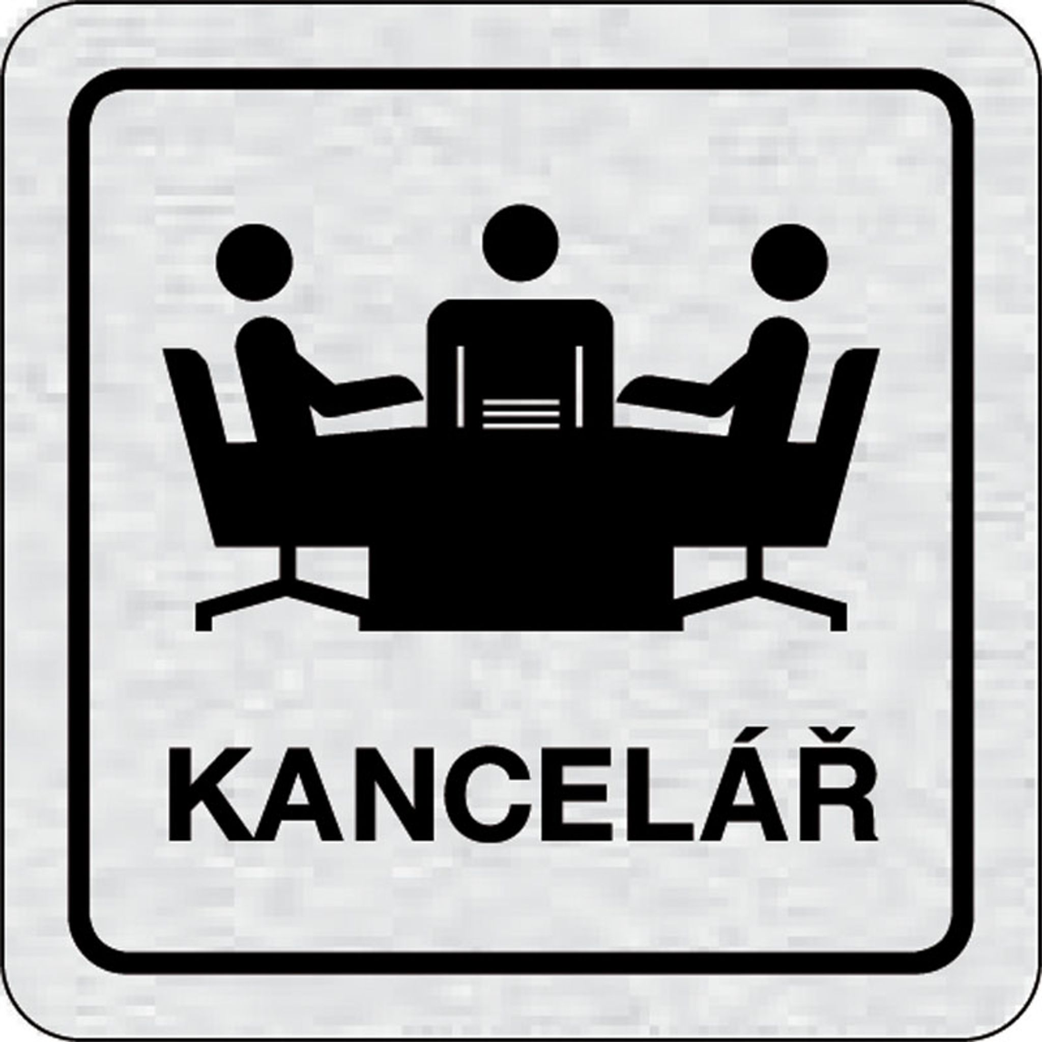 Nalepovací cedulka na dveře - Kancelář (s obrázkem)