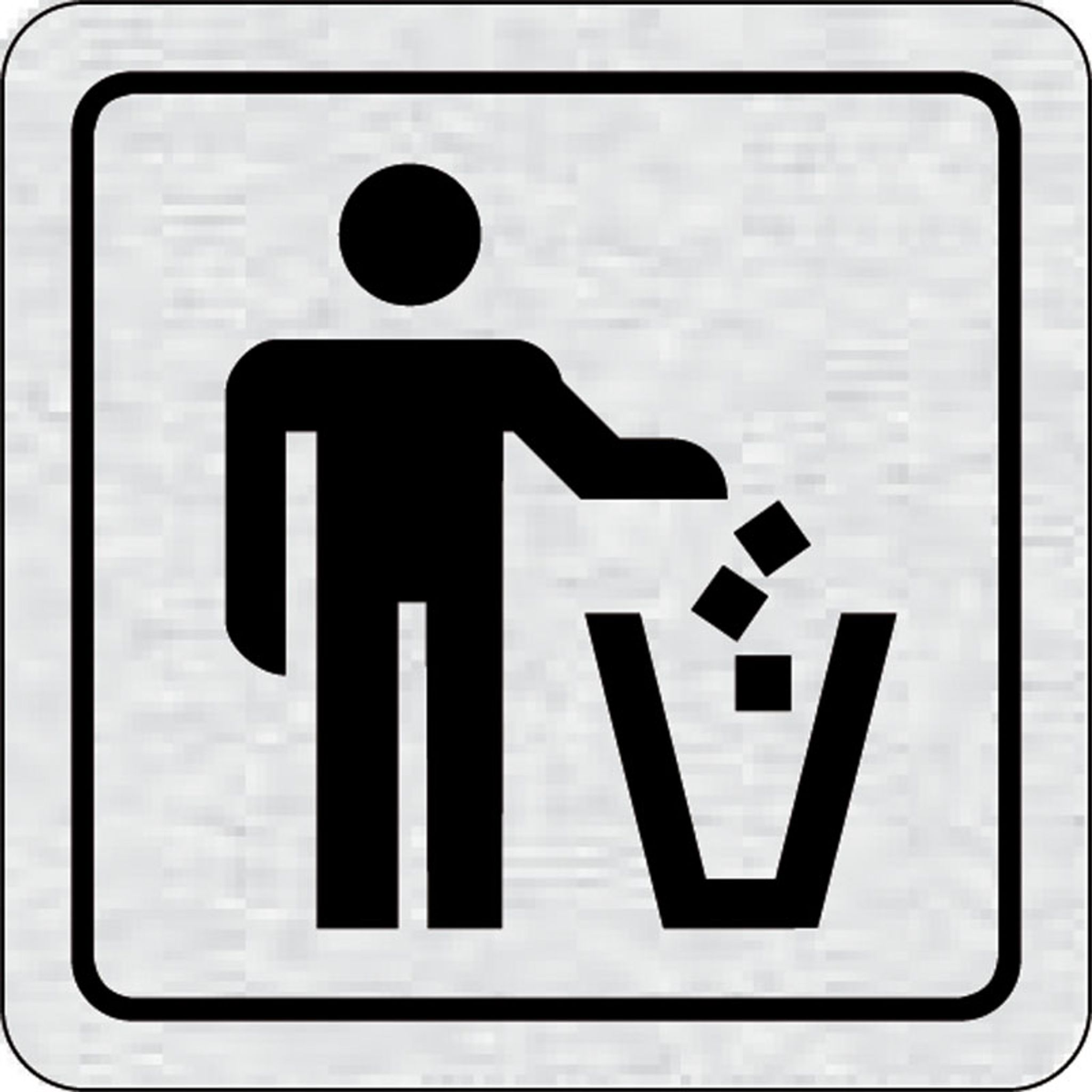 Nalepovací cedulka na dveře - Koš na odpadky