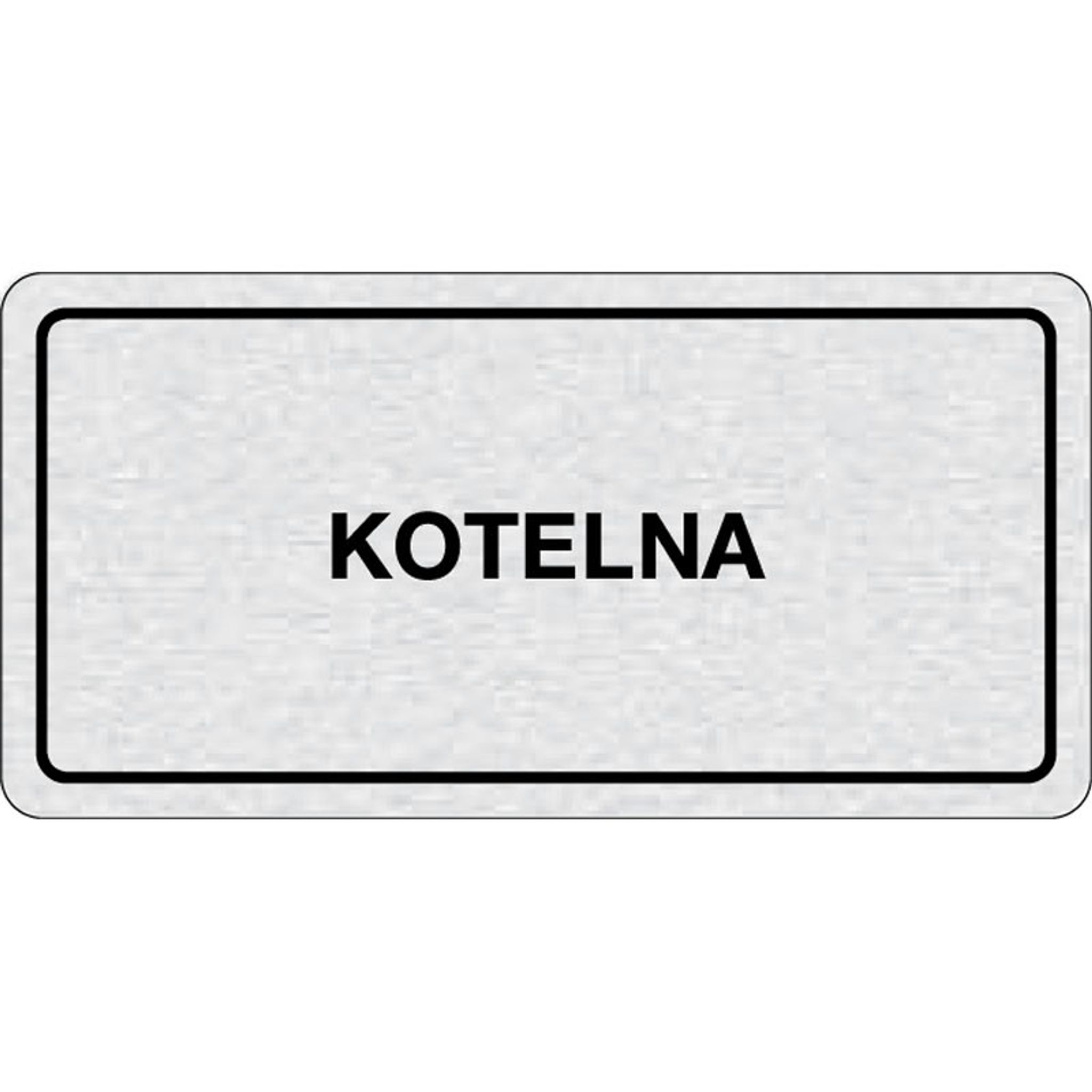 Nalepovací cedulka na dveře - Kotelna (s obrázkem)