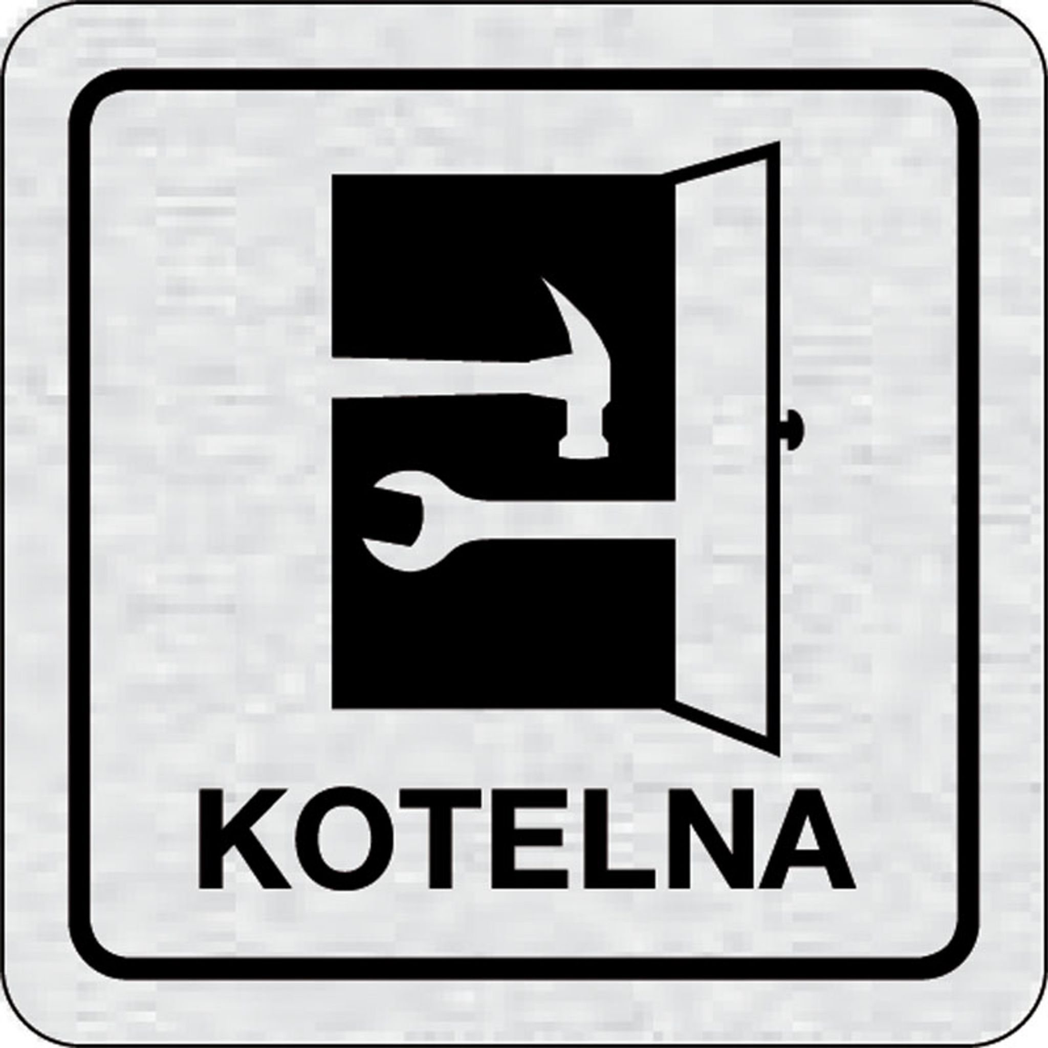 Nalepovací cedulka na dveře - Kotelna