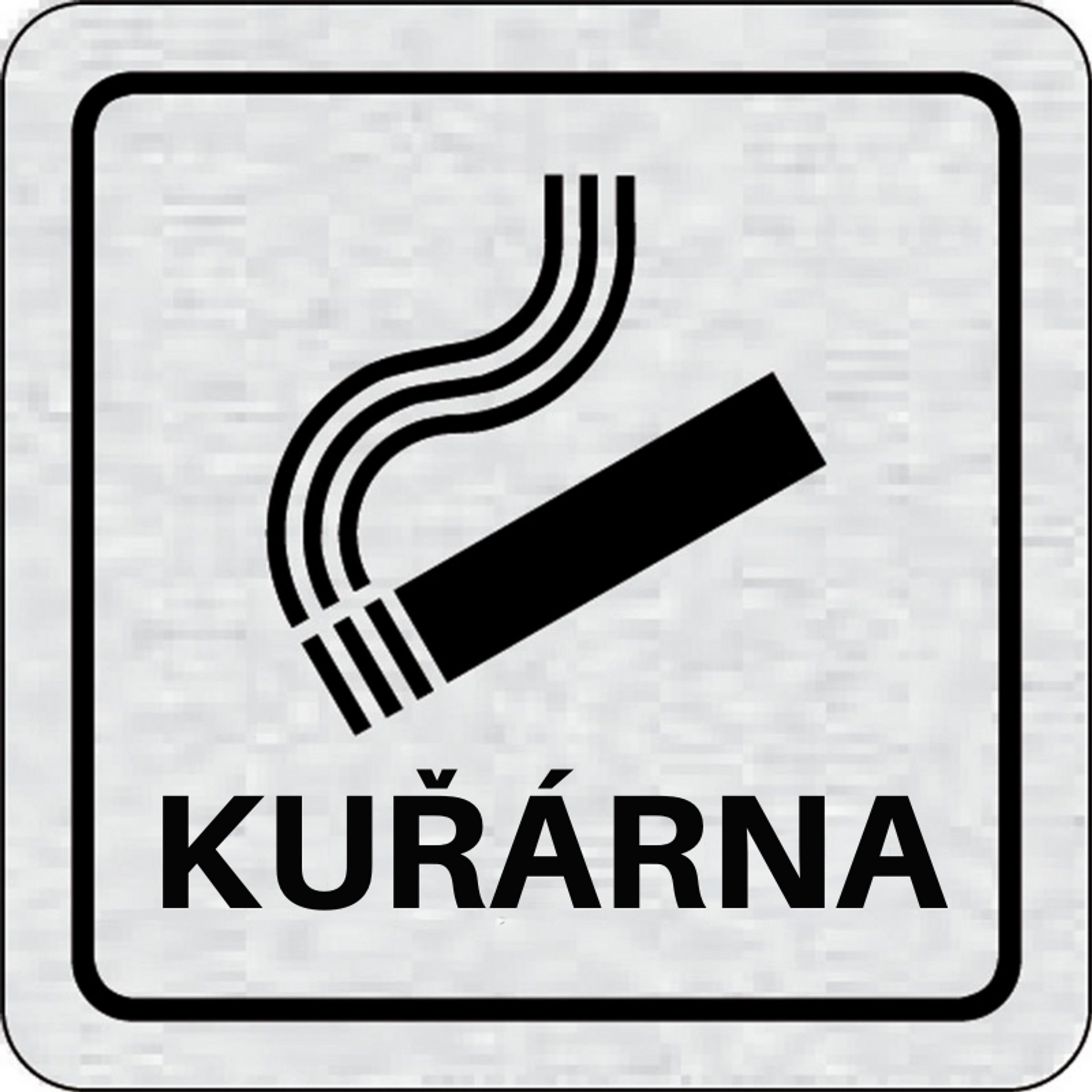 Nalepovací cedulka na dveře - Kuřárna