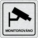 Nalepovací cedulka na dveře - Monitorováno
