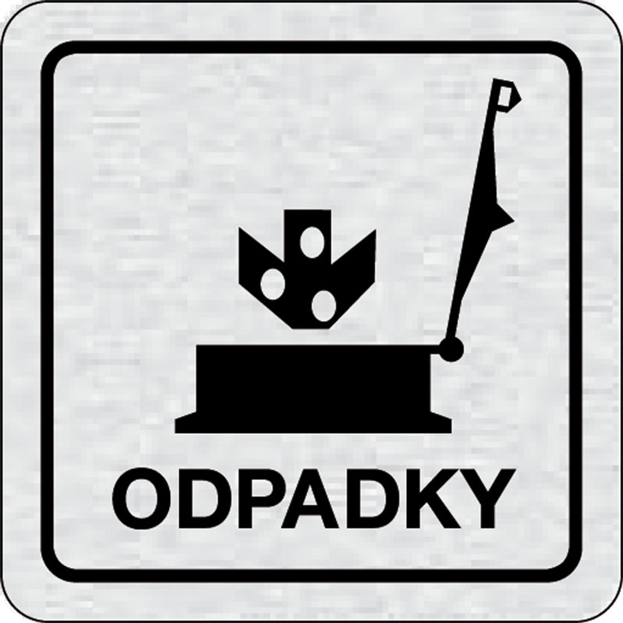 Nalepovací cedulka na dveře - Odpadky