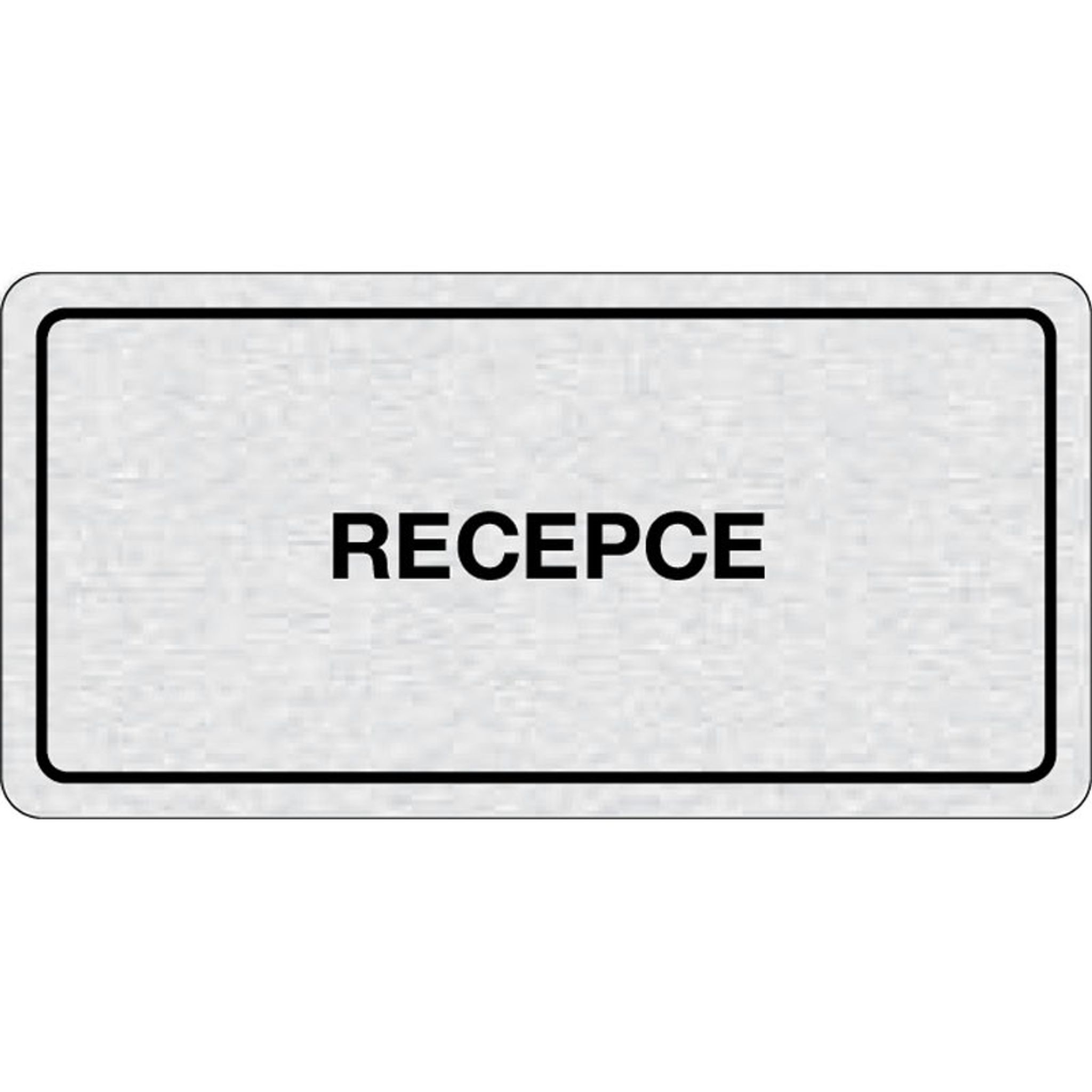 Nalepovací cedulka na dveře - Recepce