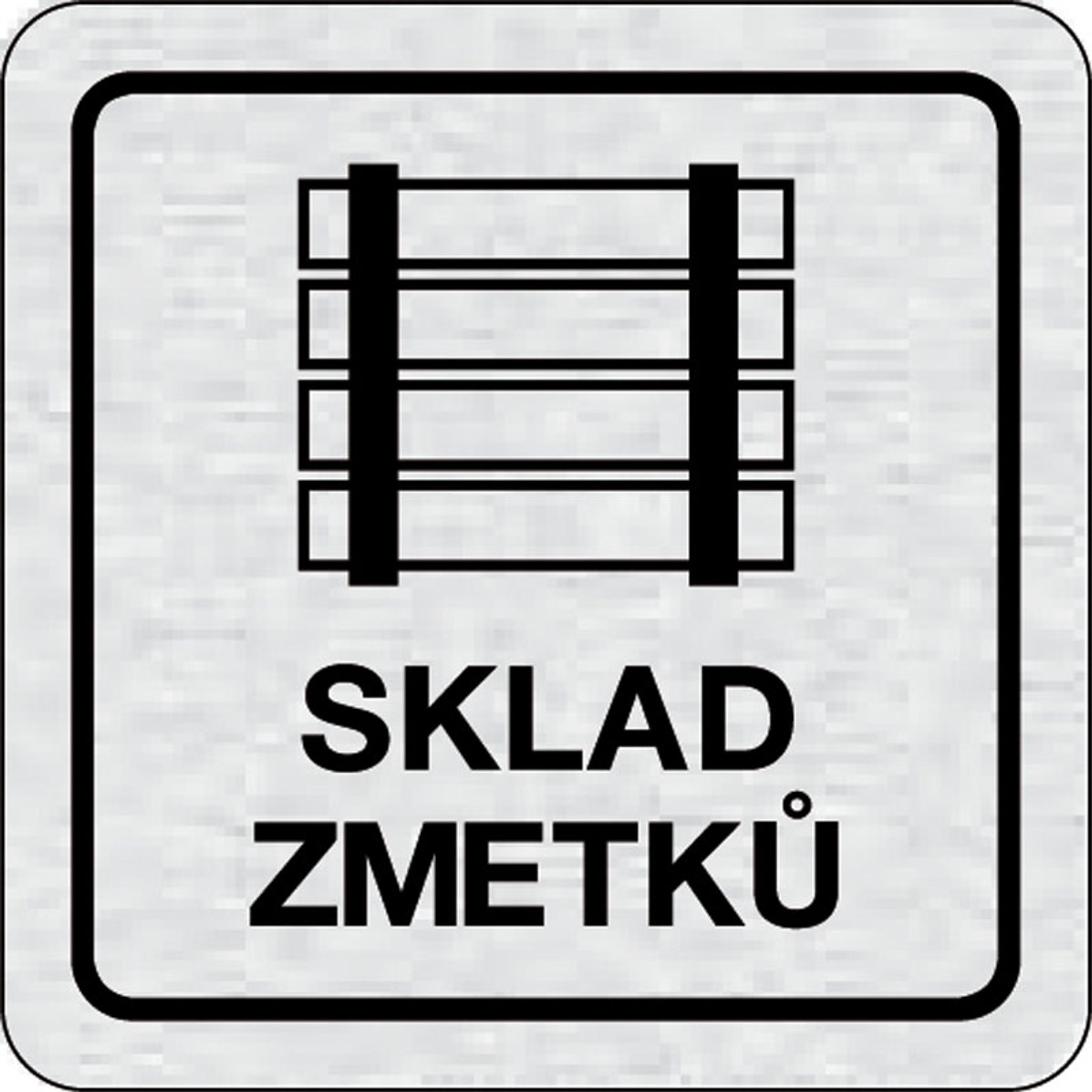 Nalepovací cedulka na dveře - Sklad zmetků
