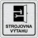 Nalepovací cedulka na dveře - Strojovna výtahu