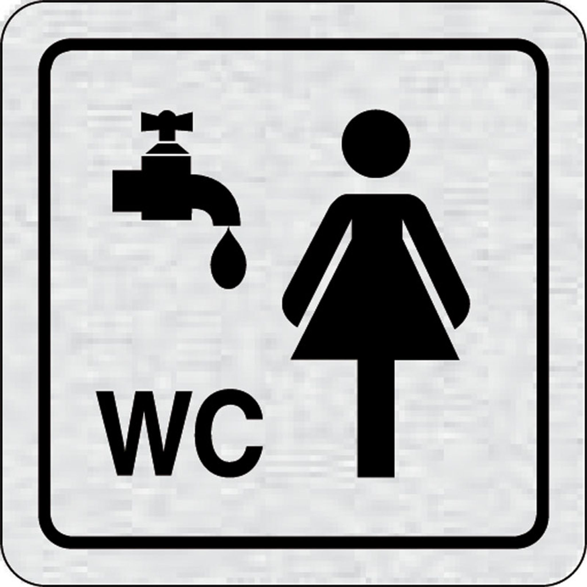 Nalepovací cedulka na dveře - Umývárna WC ženy