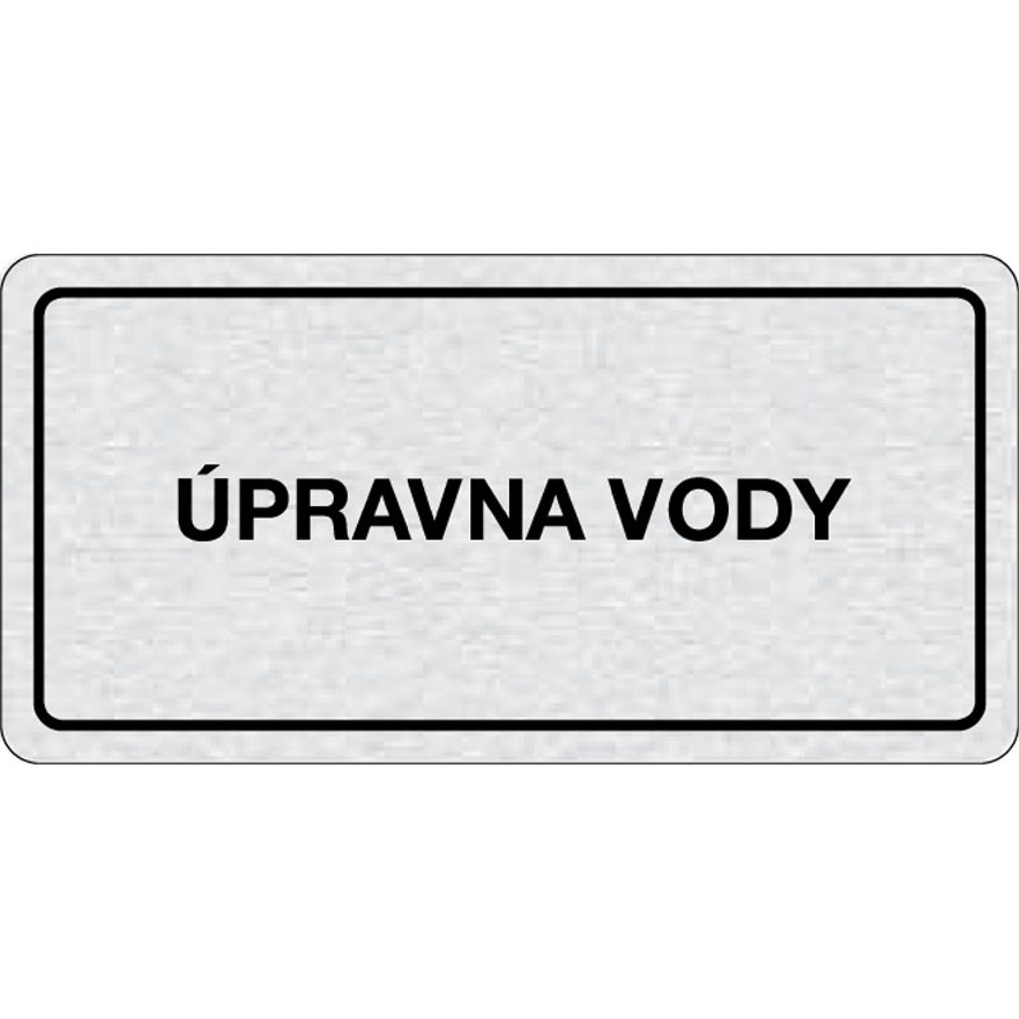 Nalepovací cedulka na dveře - Úpravna vody