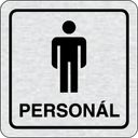 Nalepovací cedulka na dveře - WC personál muži