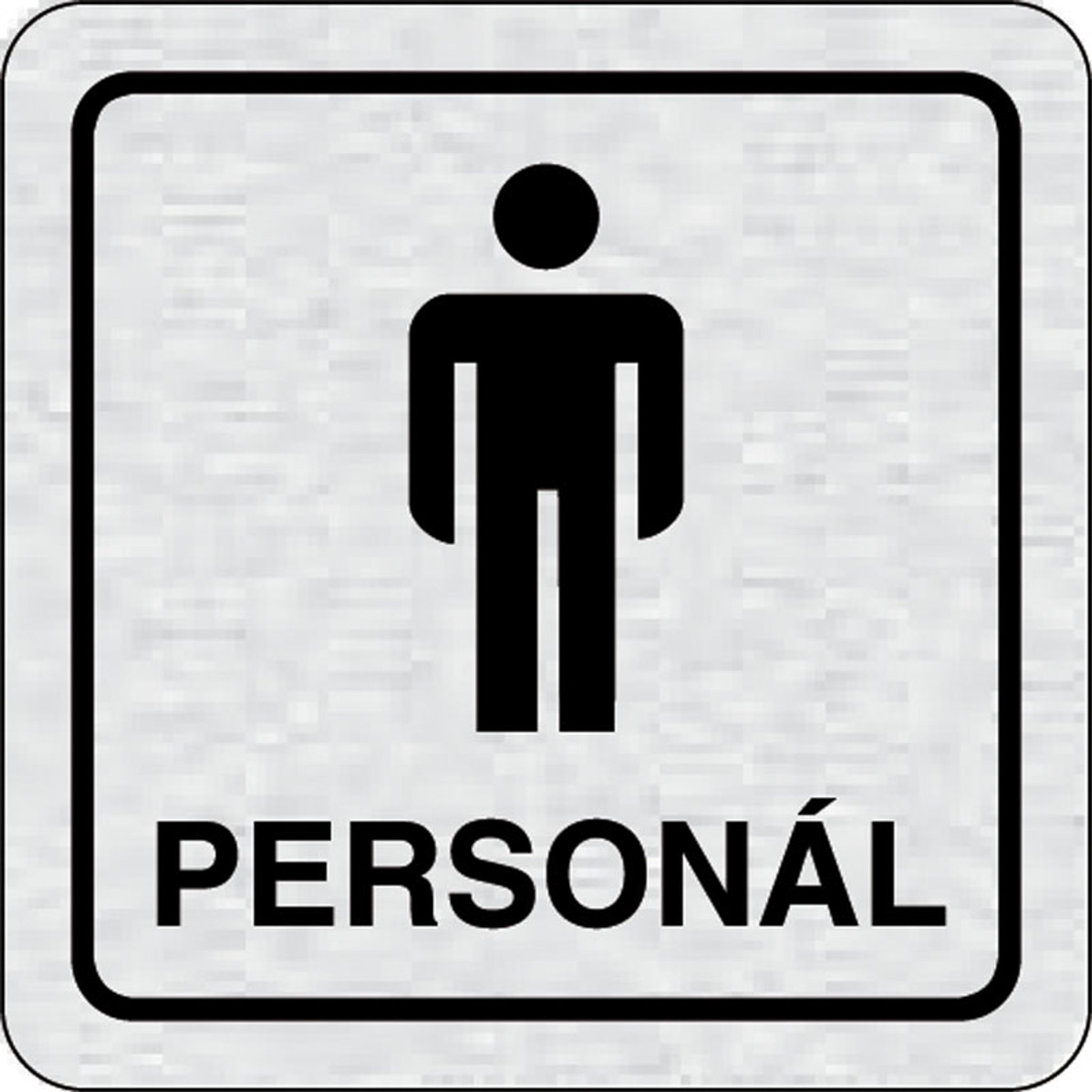 Nalepovací cedulka na dveře - WC personál muži