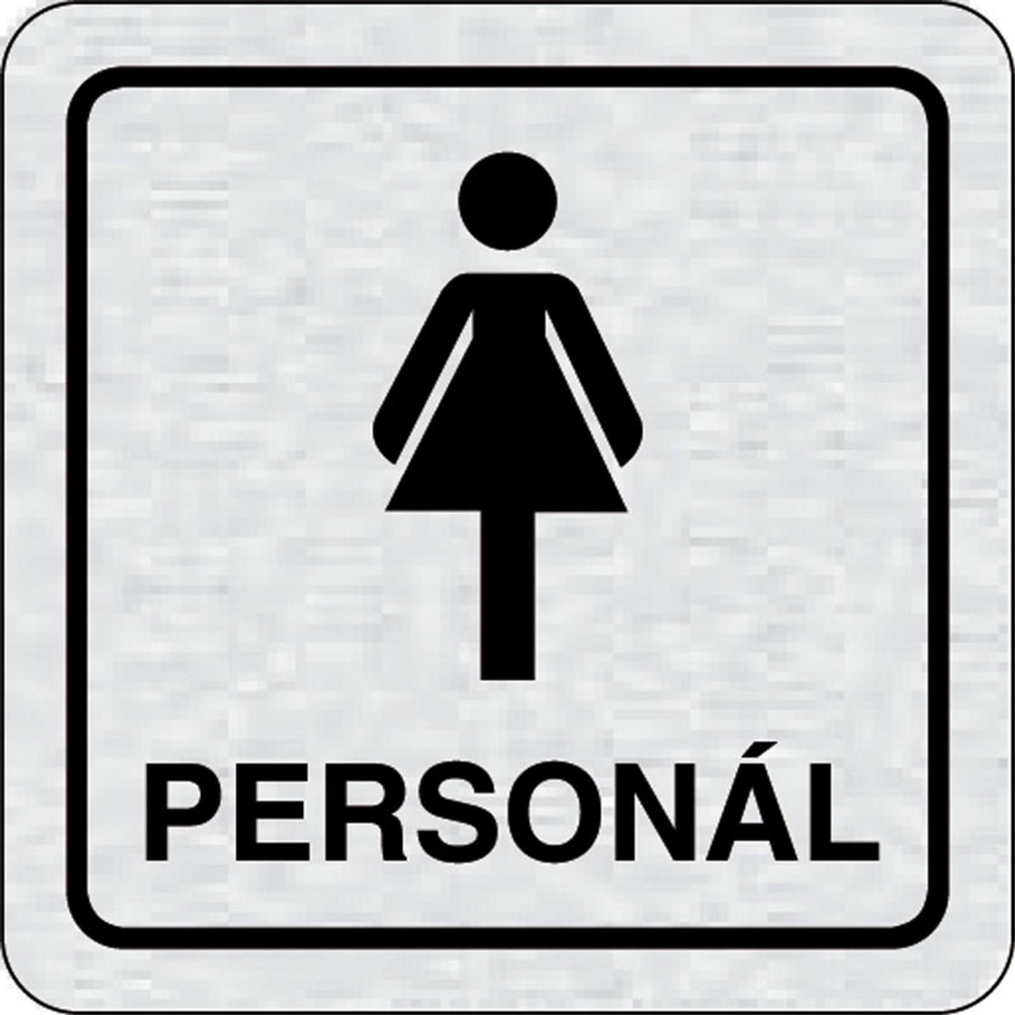 Nalepovací cedulka na dveře - WC personál ženy