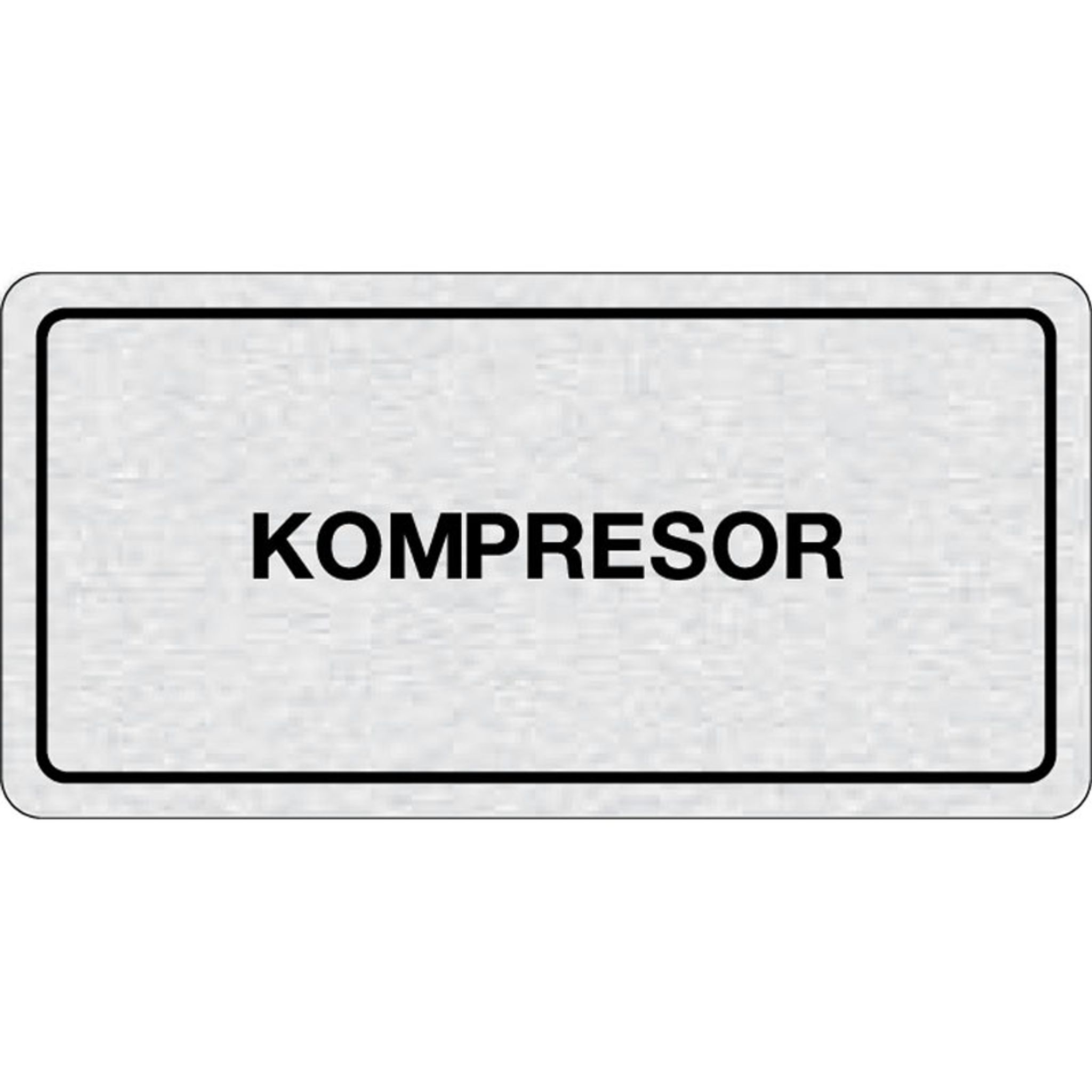Nalepovacia tabuľka na dvere - Kompresor