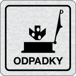 Nalepovacia tabuľka na dvere - Odpadky