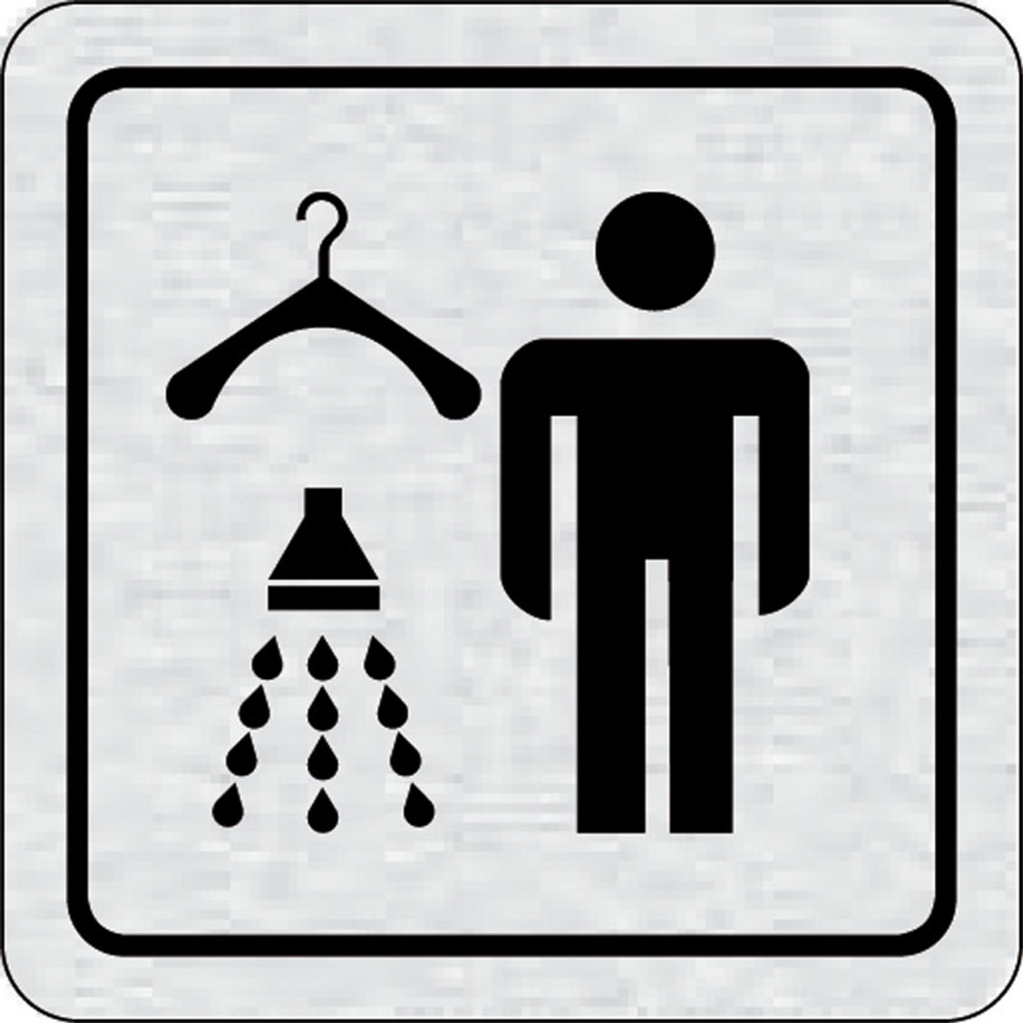 Nalepovacia tabuľka na dvere - Šatňa so sprchou muži