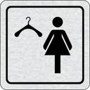 Nalepovacia tabuľka na dvere - Šatňa ženy