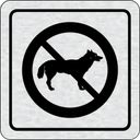 Nalepovacia tabuľka na dvere - Zákaz vstupu so psom