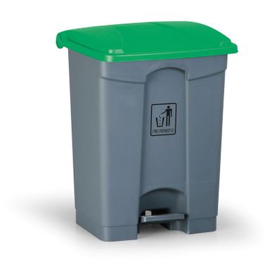 Nášľapný viacúčelový kôš na odpadky 68 litrov, 480 x 330 x 560 mm, zelená