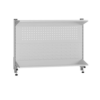 Nástavba na stůl G5, panel na nářadí a plastové boxy, police, délka 1200 mm