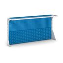 Nástavba na stůl G8 1800 mm, děrovaný plech na nářadí a plastové boxy