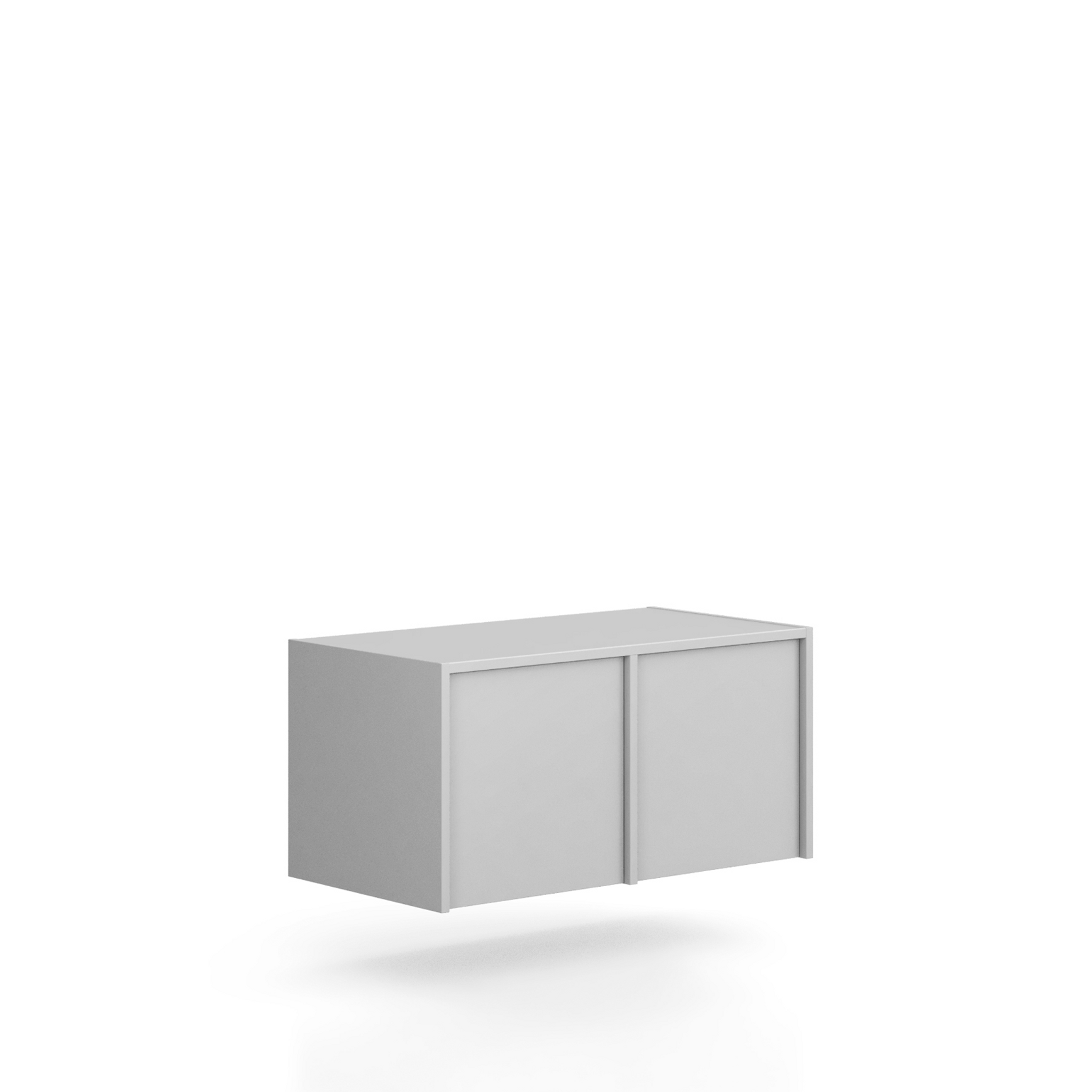 Nástavba pro skříně FRAME, 2x dveře, 872 x 450 x 427 mm, PUSH-lock, šedá