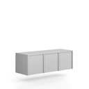 Nástavba pro skříně FRAME, 3x dveře, 1299 x 450 x 427 mm, PUSH-lock, šedá
