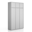 Nástavba pro skříně FRAME, 3x dveře, 1299 x 450 x 427 mm, PUSH-lock, šedá