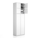 Nástavba pro skříně FRAME, 4x dveře, 872 x 450 x 854 mm, PUSH-lock, bílá