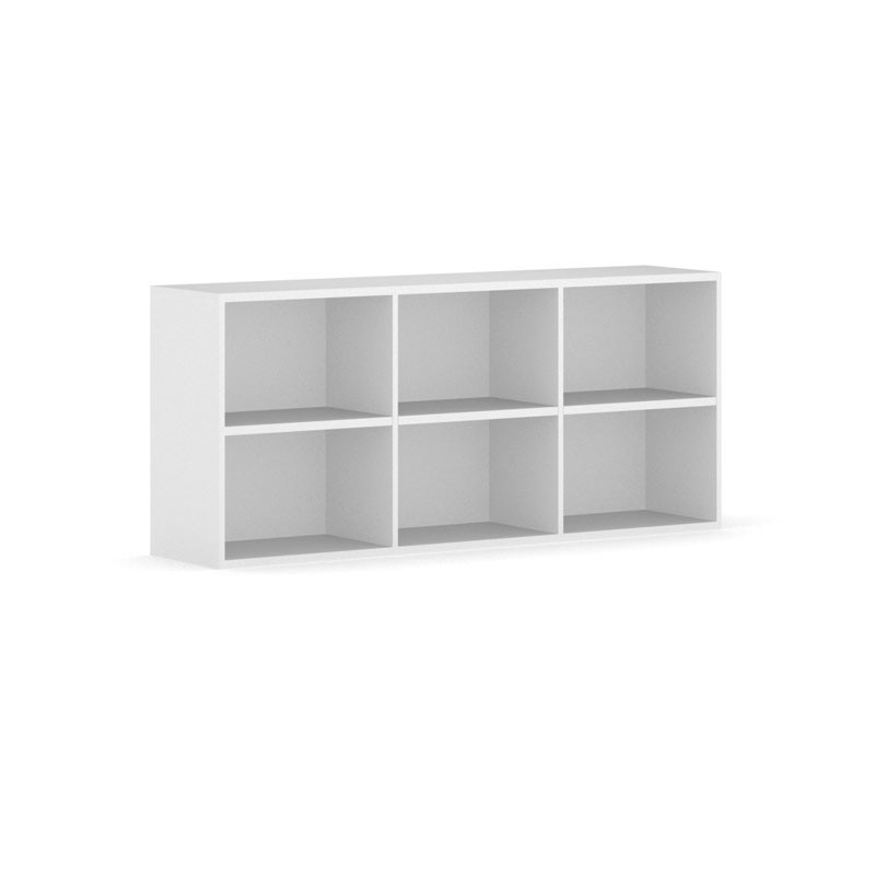 Fotografia produktu: Nástenná knižnica INTEGRO, 835 x 1750 x 400 mm, 6 políc, biela