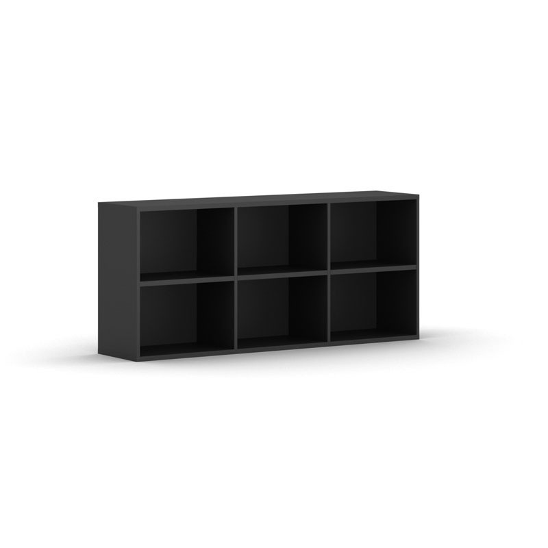 Fotografia produktu: Nástenná knižnica INTEGRO, 835 x 1750 x 400 mm, 6 políc, grafit