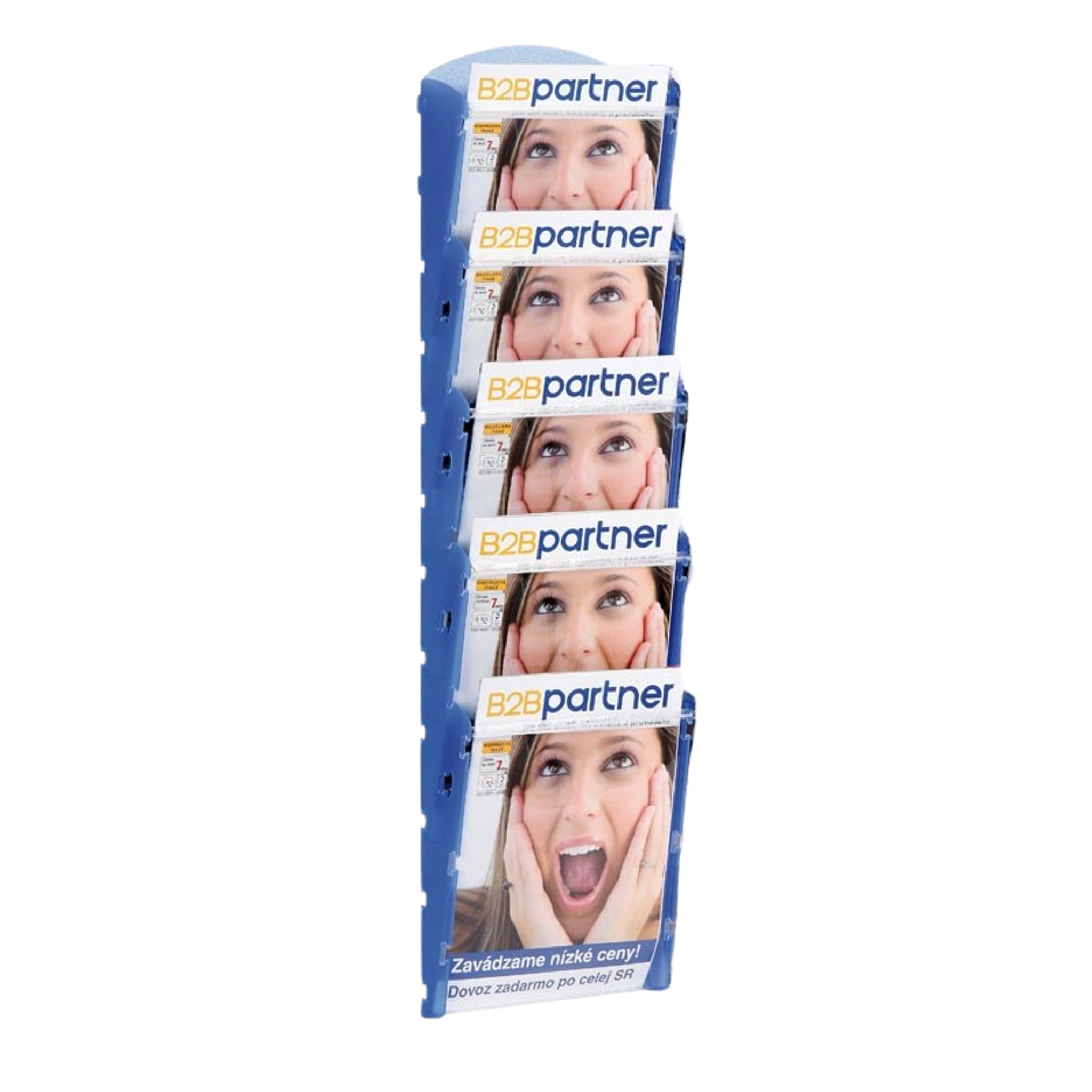 Nástěnné plastové zásobníky na prospekty - 1x5 A4