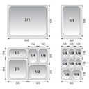 Nerezová gastronádoba GN 1/2, 325 x 265 x 40 mm