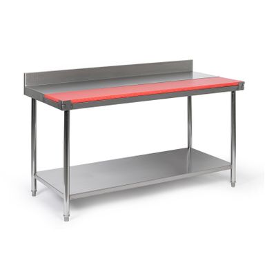 Nerezový stůl s krájecí deskou, 1500 x 700 x 850 mm