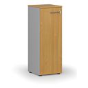 Niedriger Büroschrank mit Tür PRIMO GRAY, 1087 x 400 x 420 mm, Grau/Buche