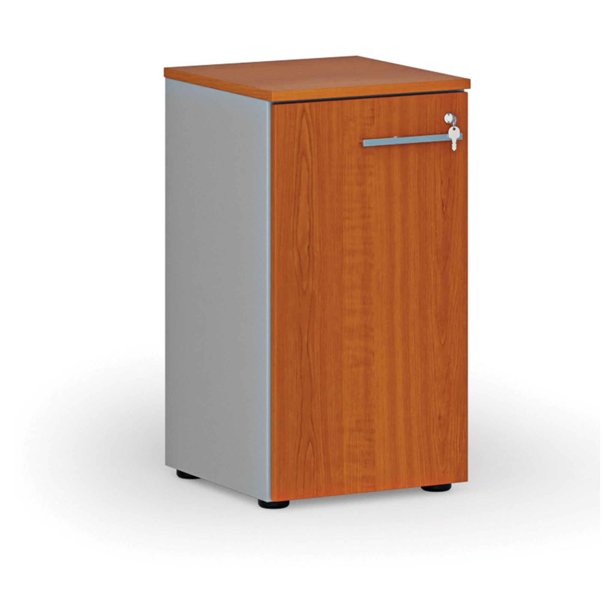 Niedriger Büroschrank mit Tür PRIMO WHITE, 400 x 420 x 740 mm