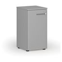 Niedriger Büroschrank mit Tür PRIMO GRAY, 400 x 420 x 740 mm, grau