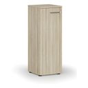 Niedriger Büroschrank mit Tür PRIMO WOOD, 400 x 420 x 1087 mm, Eiche natur