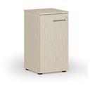Niedriger Büroschrank mit Tür PRIMO WOOD, 400 x 420 x 740 mm, Birke