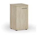 Niedriger Büroschrank mit Tür PRIMO WOOD, 400 x 420 x 740 mm, Eiche natur