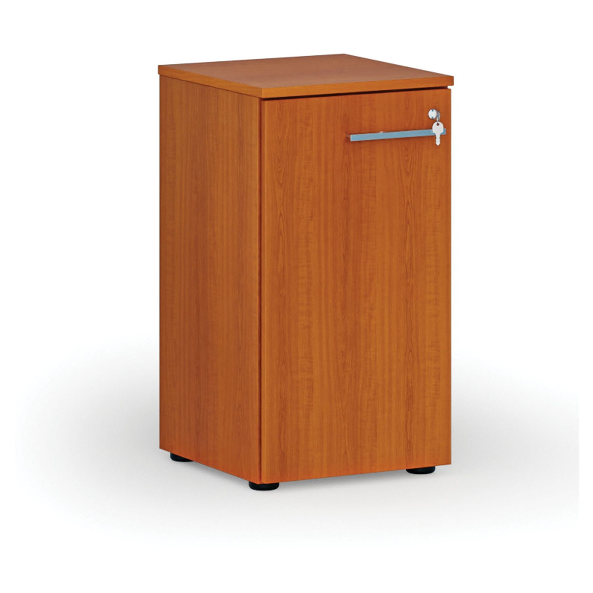 Niedriger Büroschrank mit Tür PRIMO WOOD, 400 x 420 x 740 mm, Kirsche