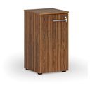 Niedriger Büroschrank mit Tür PRIMO WOOD, 400 x 420 x 740 mm, Nussbaum