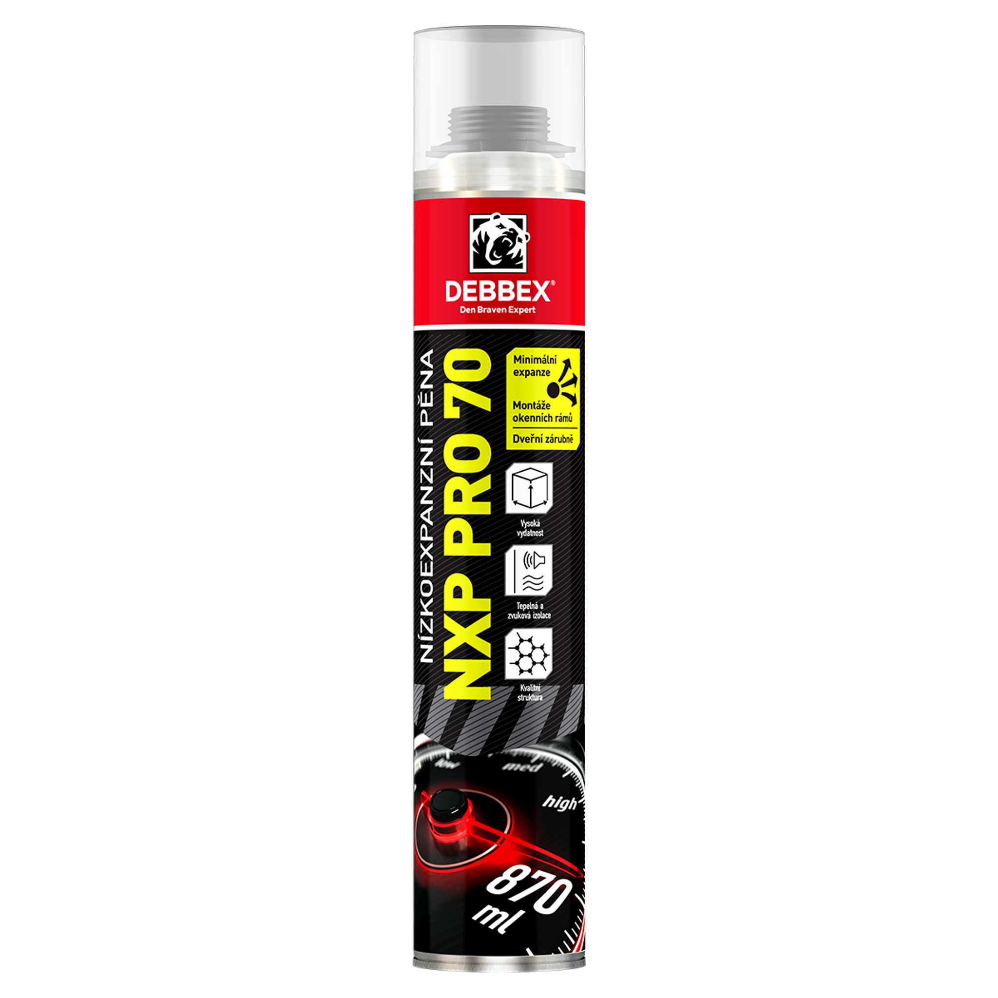 Nízkoexpanzní pěna NXP PRO 70, 870 ml