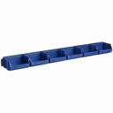 Oceľové lišty s plastovými boxmi, 6x box 100 x 95 x 50 mm