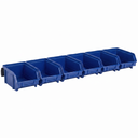 Oceľové lišty s plastovými boxmi, 6x box 103 x 166 x 73 mm